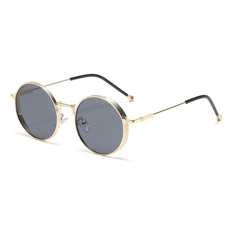Retro Fashion High End Metal Round Frame Sunglasses For Women Ins Men Driving Special Sunglasses 2532