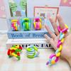 18 Section Tangle Twisty Fidget Toy, Colorful Sensory Anxiety Relief Finger Toy, Stress Relief Brain Teaser for Kids & Adults