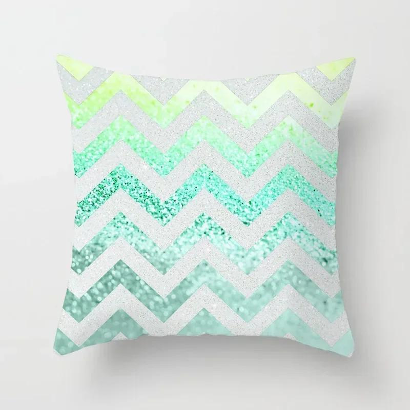 45x45cm Light Blue Green Mint Cushion Cases Modern Geometry Print Boho Decorative Pillowcase Sofa Couch Throw Pillows