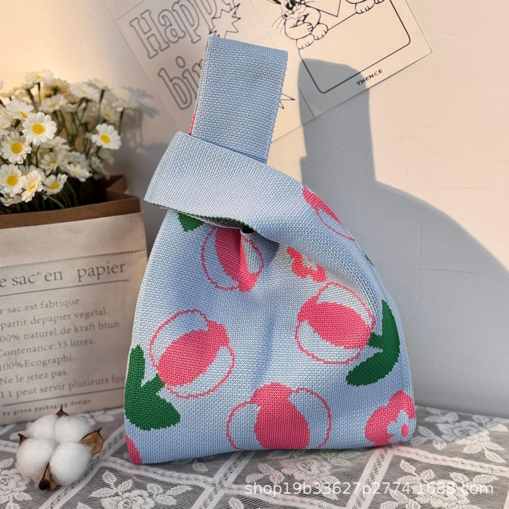 Geantă Tricotată cu Tematică Festivalul Bărcii Dragonului Geantă Cadou pentru Întâlnirea Companiei Geantă de Mână Cadou de Nuntă Geantă Zongzi Geantă Fericită pentru Bomboane