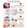 Embossed Cartoon Nail Art Stickers Decals Self-Adhesive Floral Nail Supplies Nail Art Design Decoration Accessories
