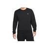 Logo Embroidered Print Pattern Fleece-Lined Crew Neck Sweatshirt Men Tops Black DN7957-010