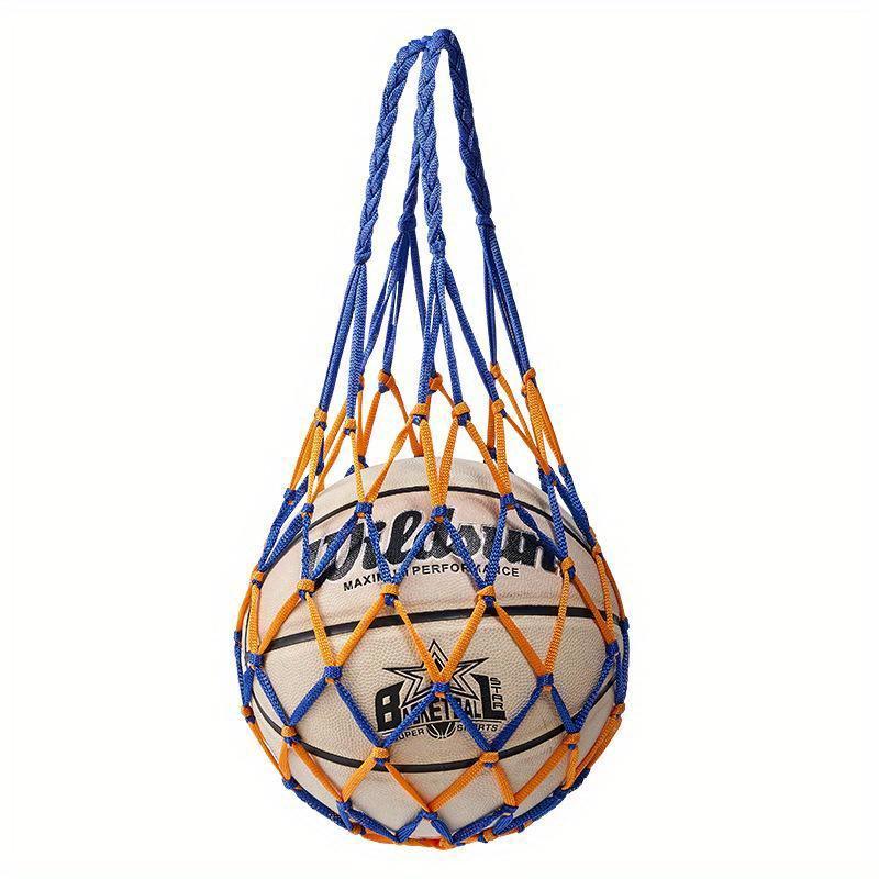

Ball Net Bag Basketball Tote Bag Football Net Outdoor Sports Mesh Storage Ball Type Thickened Net Bag синий
