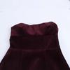 Spicy American Velvet Strapless A-line Short Dress