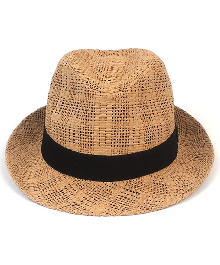Yunibeosyeolkemiseuteuli Bu Check Beige Short Fedora Summer Fedora