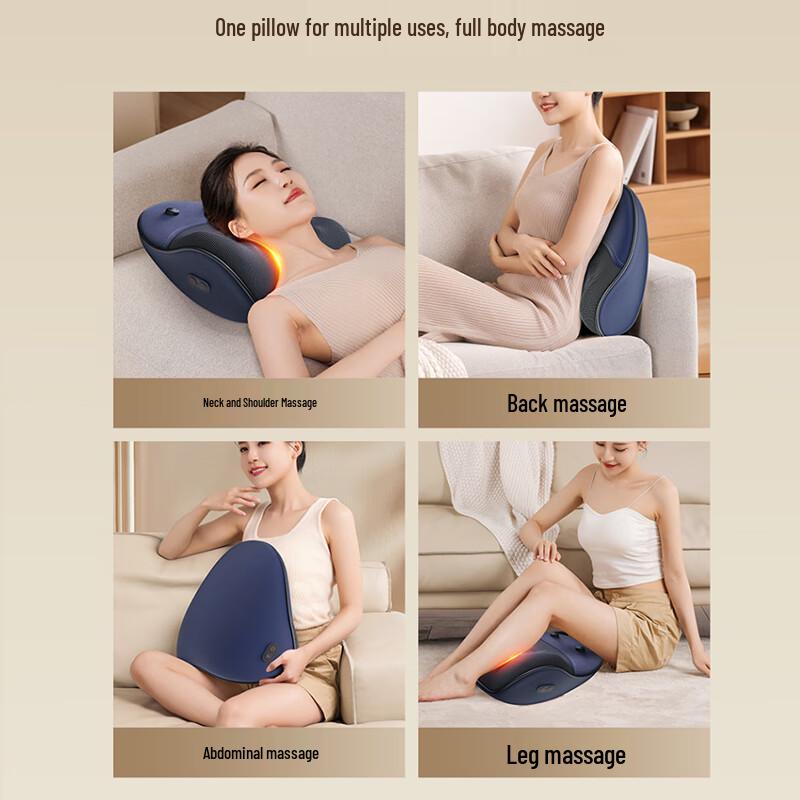 Aux Multi-functional Neck & Back Massager Pillow