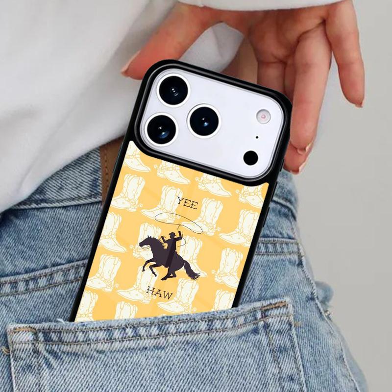 Cowboy Cowgirl Howdy Western Ranch Boho Phone Case for iPhone 16e 15 14 13 12 17 Pro Max Plus Air 17pro Cover Coque