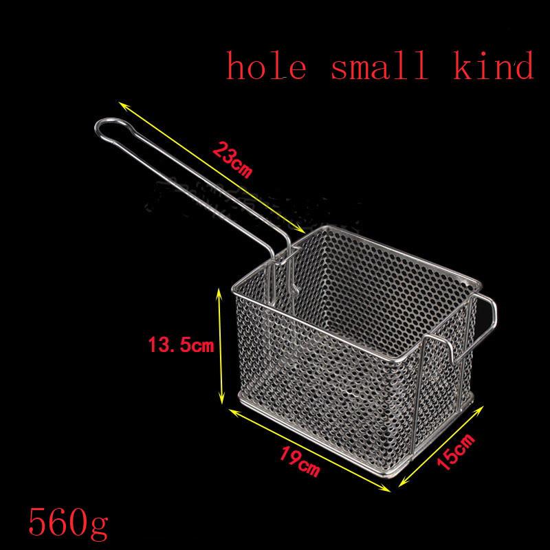 Stainless Steel Fry French Fries square Basket Kitchen Colander Mesh Strainer Net punching chicken wings Chef Cooking