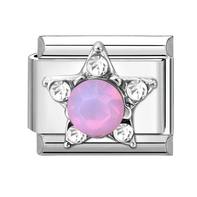 New Fashion Y2K Eyes Star Cherry Rose Butterfly Crown Shiny Italian Charm Links Fit 9MM Stainless Steel Bracelet DIY Making Gift