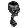 Skull Planter Spine Stand Set Innovative Exquisite Decorative Hand Painted Resin Skeleton Flower Pot for Home Garden