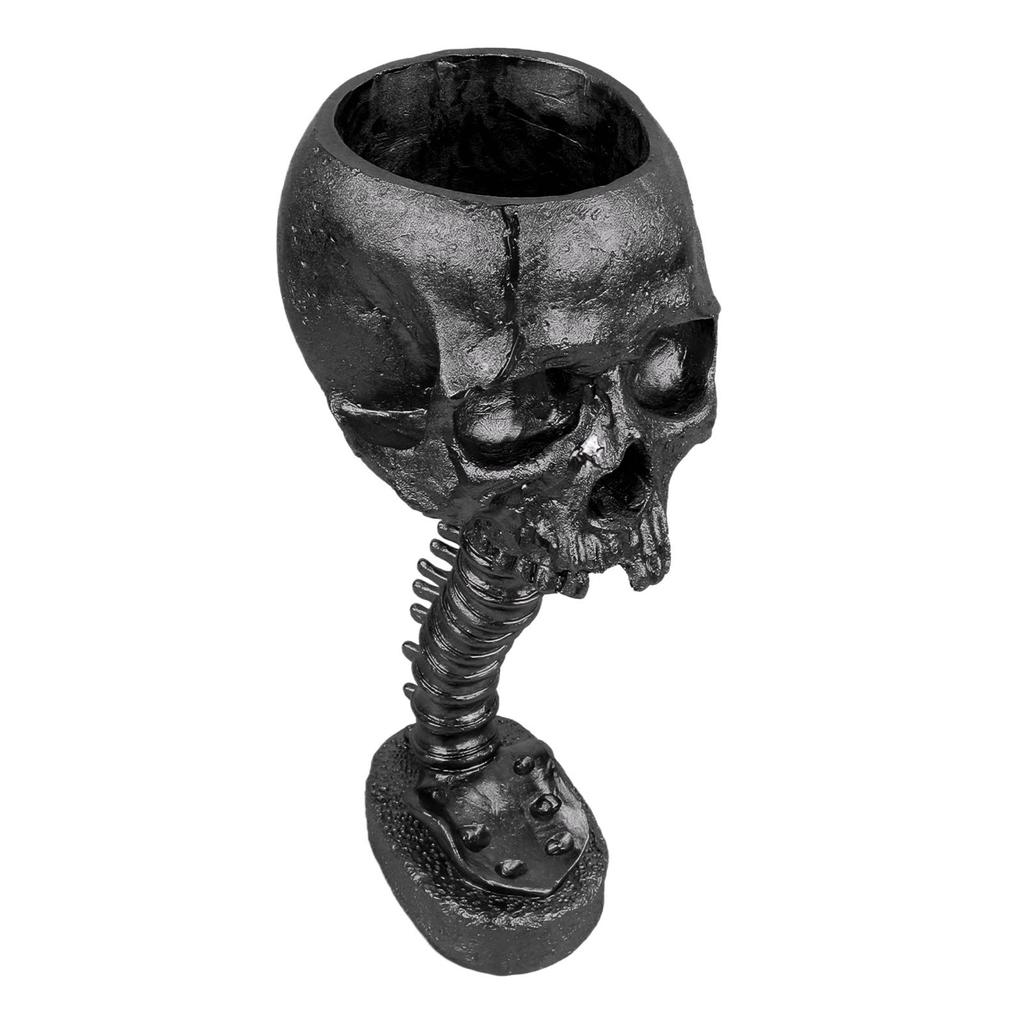 Skull Planter Spine Stand Set Innovative Exquisite Decorative Hand Painted Resin Skeleton Flower Pot for Home Garden