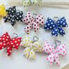 Y2K Korean Dopamine Color Polka Dot Bow Keychain 3D Bowknot Keyring Bag Pendant Backpack Hanging Decoration Girls Gift
