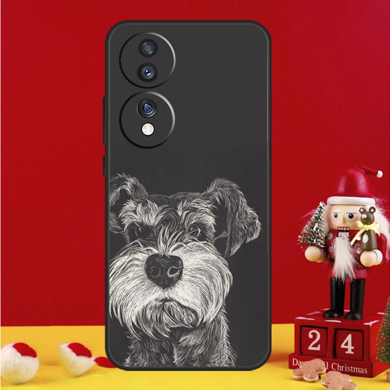 Cartoon Schnauzer Dog Case For Honor Magic 7 6 5 Pro V5 Honor X9c X9b X9a X8a X8b X7a 50 70 90 200 400 Lite Cover