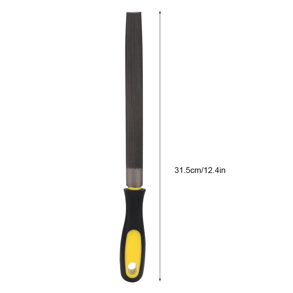 8in Half Round  Mill Steel File Rasp with Handle Sharpening Shaping Tool for Metal Projects(Fine Teeth File )