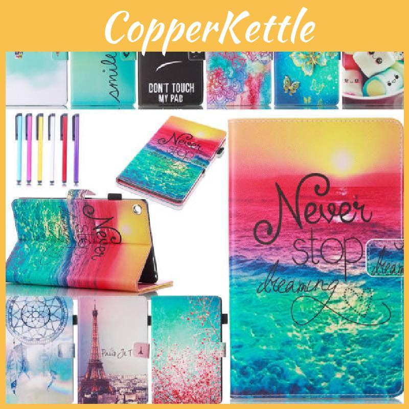 Elegant Painted Magnetic Leather Wallet Stand Case For Kindle Fire 7 Hd 8