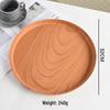 Yangge Round Plastic Wood Grain Tray