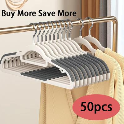 10 PCS Anti Slip Dry and Wet Clothes Hanger, Home Clothes Hanger, Wardrobe Support, Bedroom, Thickened Clothes Hanger