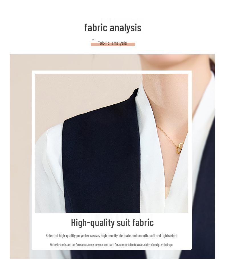 Women's Professional Waitress Vest Set - Hotel & Dental Reception Uniform