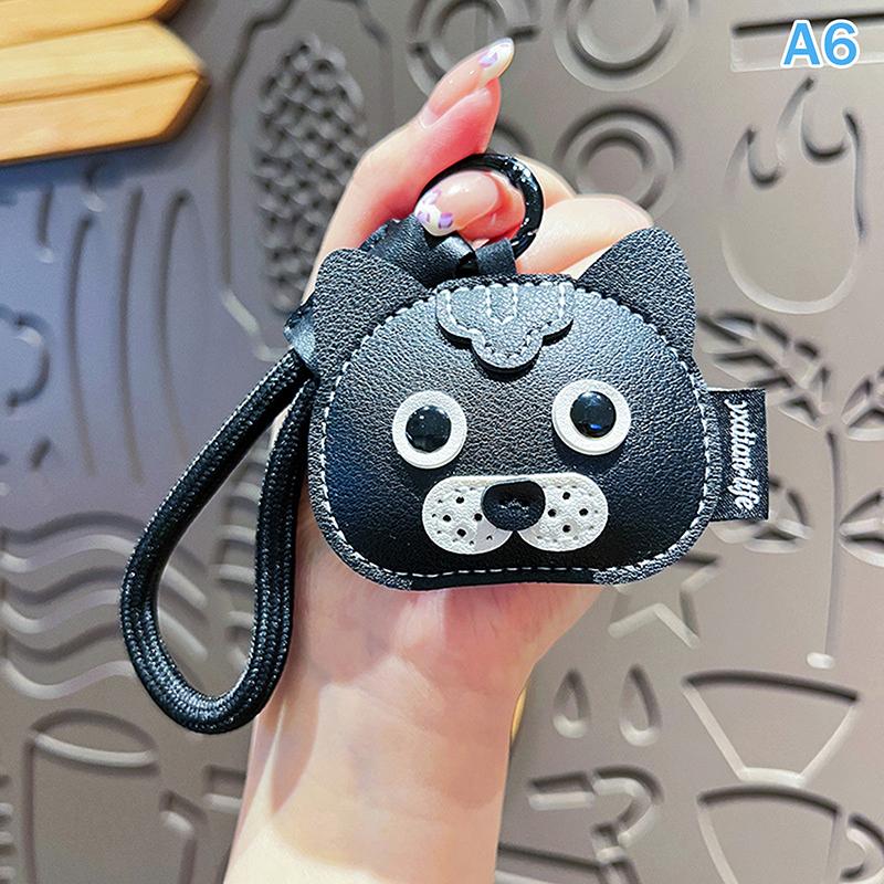 New Unisex Bag Pendants Creative Leather Cartoon Puppy Cute Bag Accessories Multifunctional Keychains Student SchoolBag Pendant