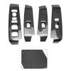 4pcs New ABS Carbon Fiber style Window Switch Panel Frame Cover For Honda Civic 11th - LHD/ RHD decoration Accessories