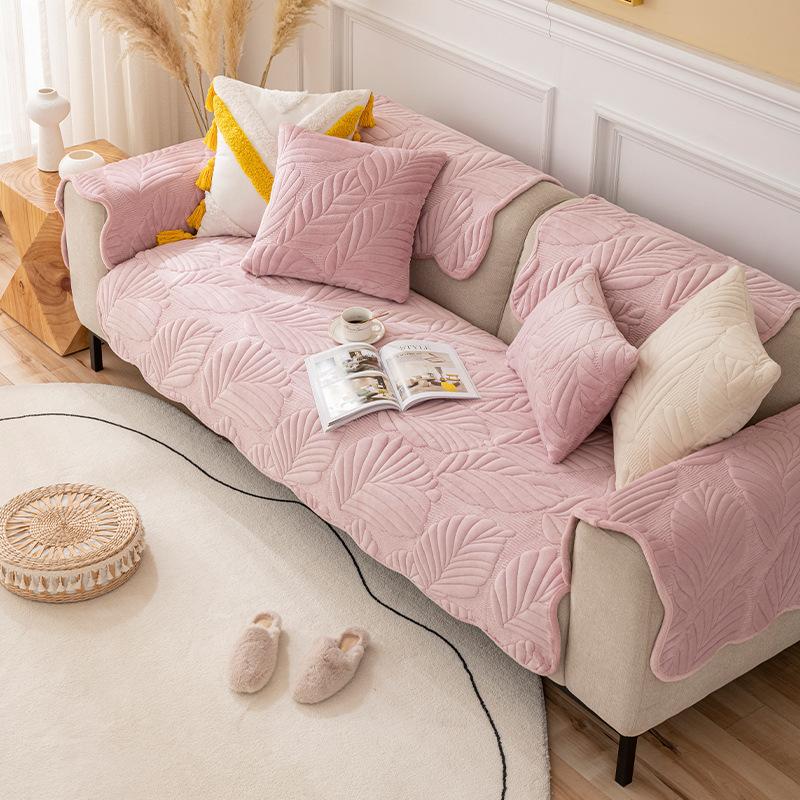 Winter Thickened Cotton Padded Plush Sofa Cushion Anti-Slip Cover Cloth Four Seasons Universal All-Inclusive Sofa Cover