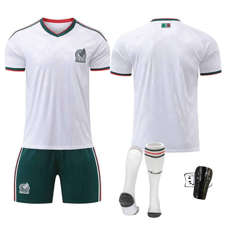 2526 World Cup Mexico Away Football Jersey No. 14 Jersey, White 9 Raul 22 Lozeno Correct Set