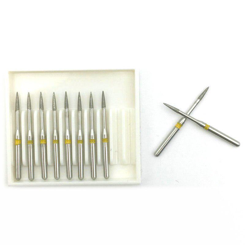 1 Box Dental Burs Diamond FG 1.6mm High Speed Drills do polerowania wygładzania zębów Polerki FO-40EF