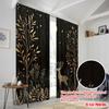 2pcs,2D Plane Printing Curtain Popular Deer Snow Forest Night Versatile 100% Polyester (without Rod) Decorations Inside Perfect