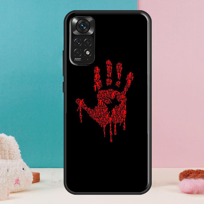 

Bloody Hand Case For Xiaomi Redmi Note 14 13 Pro 12 11 9 10 9S 10S 11S 12S Redmi 14C 13C 10C 12C Cover Redmi Note 11