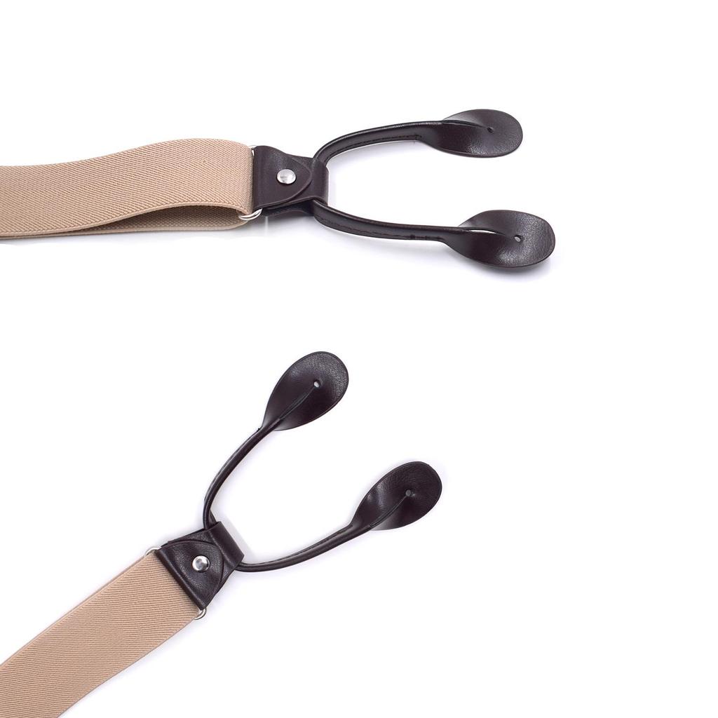 Men's Y-Back Elastic Suspender with 6 Clips - Casual Style for Adults