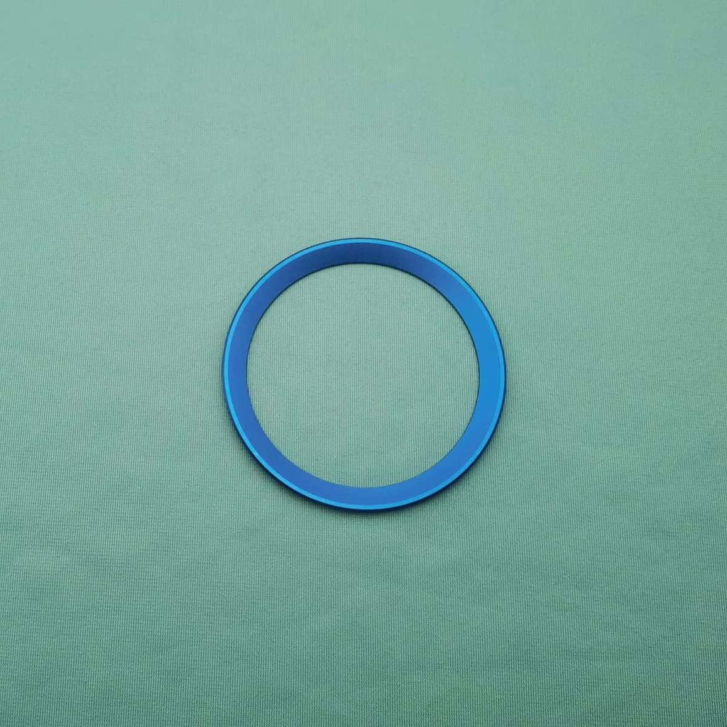 1Pc 3D Aluminum Car Steering Wheel Front Rear Black Emblem Badge Surrounding Ring Sticker for 45mm Logo/74mm Logo/82mm Logo
