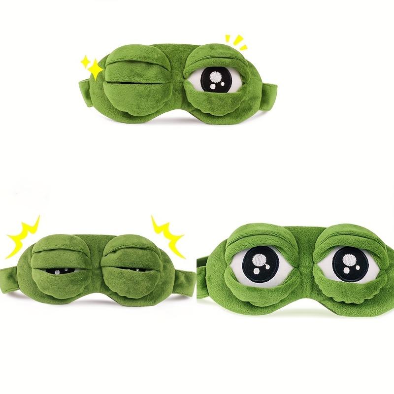 1pc Cute 3D Frog Plush Eye Mask Sleep Cover Soft Comfortable Block Light for Travel Home Nap Funny Eye Patch Sleep Aid Accessory