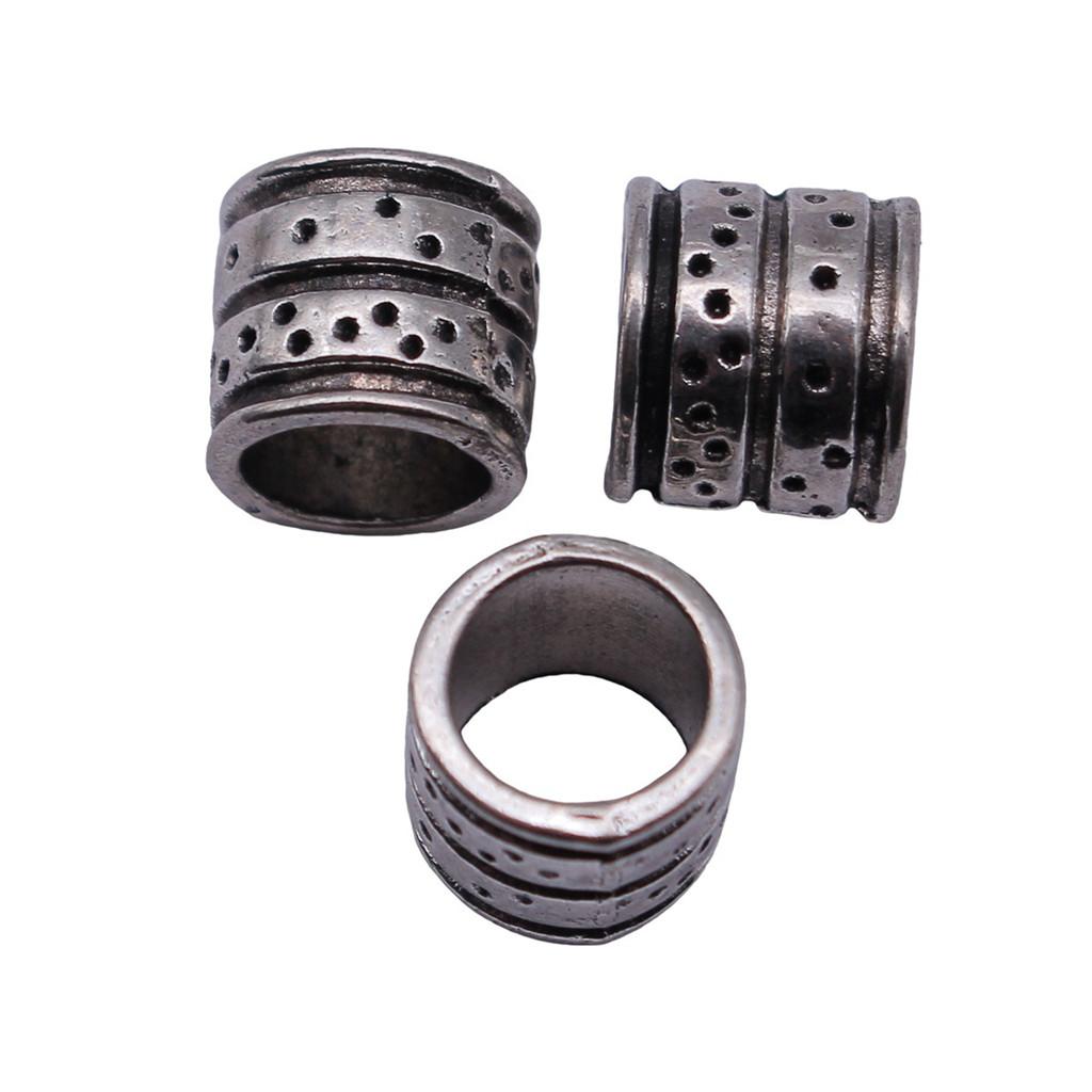 Multi Color Spacer Beads Ornate Metal Big Hole Beads For Jewelry Projects