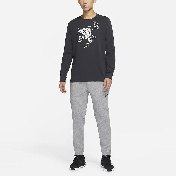 Nike Training Casual Long Sleeve Crew Neck T-Shirt Men Tops Black DM5693-045