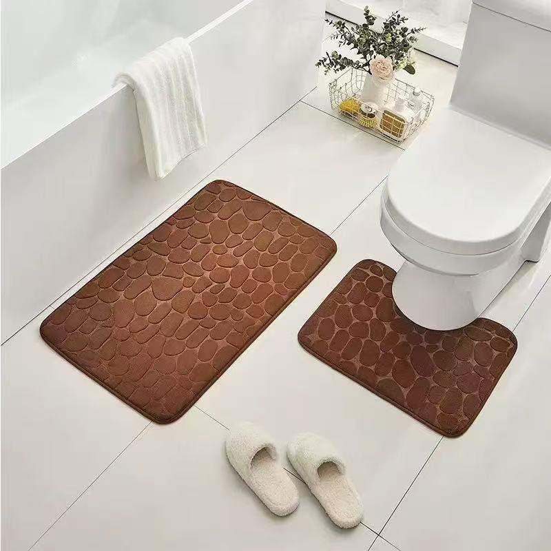 Covoraș de baie din fleece de corali anti-alunecare - Ușor de curățat, Culoare solidă