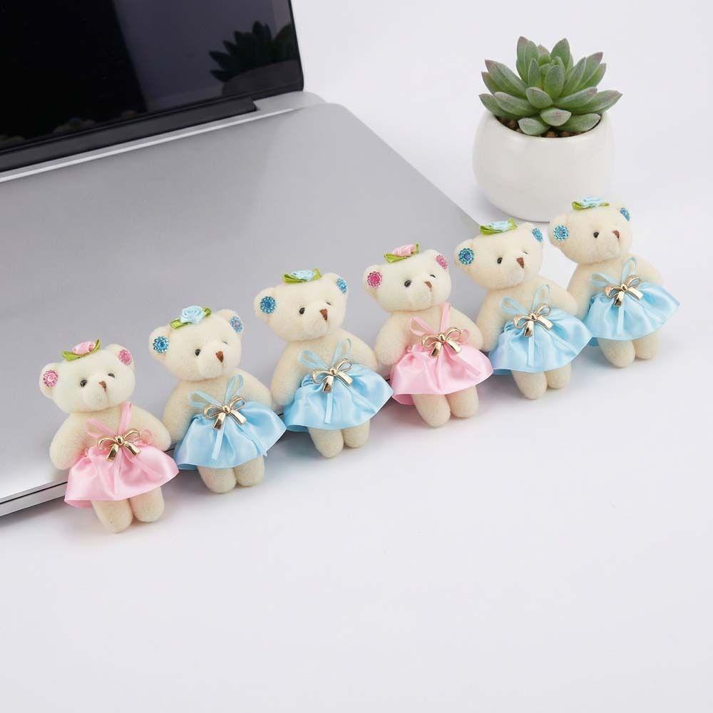10pcs/set Cartoon Mini Bear Flower Bouquet Plush Animal Bear Plush Toys  Graduation Gifts