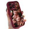 Rose Bear iPhone 13/14/15/16/17 Pro Max Case - Fun and Stylish