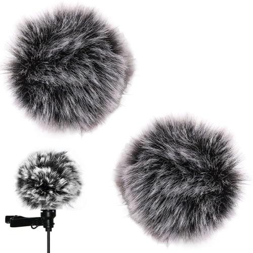 

Lapel Microphone Windscreen, Lapel Microphone Windshield (2-Pack) - Microphone Clip Wind Muff, Lapel Microphone Windshield, Microphone Accessory (0.5c