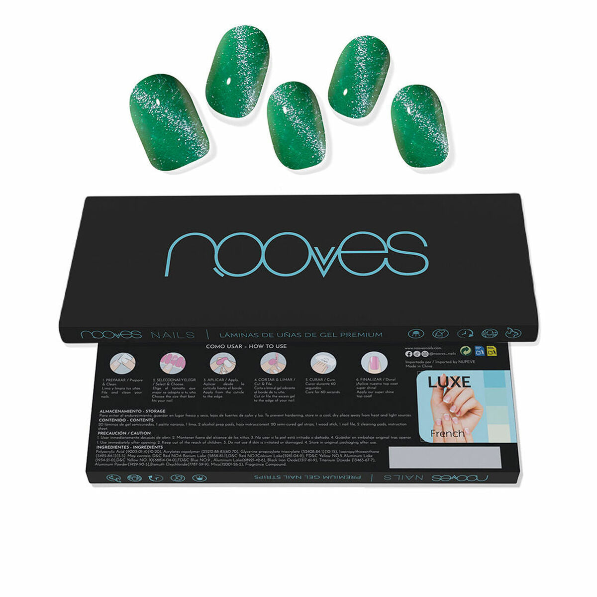 

Гелевая фольга для ногтей Nooves Cat Eye Green (20 единиц)