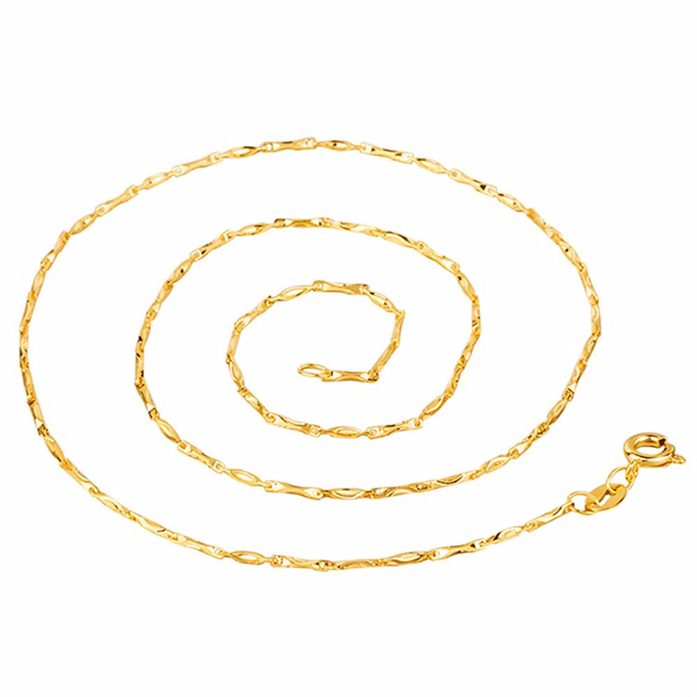 Women 'S Korean Version Of Silver Jewelry Short Clavicle Chain Retro Ingot Chain