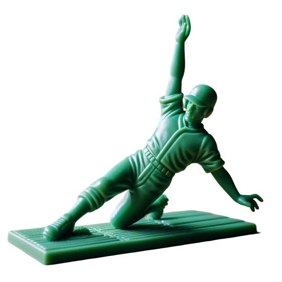 

Зеленая фигурка бейсболиста, питчера, ловца, полевого игрока, бейсболиста, солдата, скульптура, модель, игрушка, украшение для домашнего офиса, рабочего стола, орнамент G