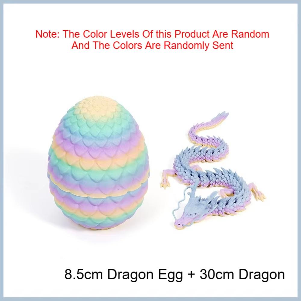 1/2 SZT. Drukowane w 3D Jajo Smoka z W pełni Artykułowanym Modelem Smoka Ruchomy Obrotowy Artykułowany Ornament na Biurko Zabawka dla Dzieci