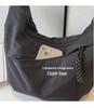 Spring Nylon Pleated Crossbody Shoulder Bag: Women's Lightweight Casual Dumpling Bag in Matching Colors