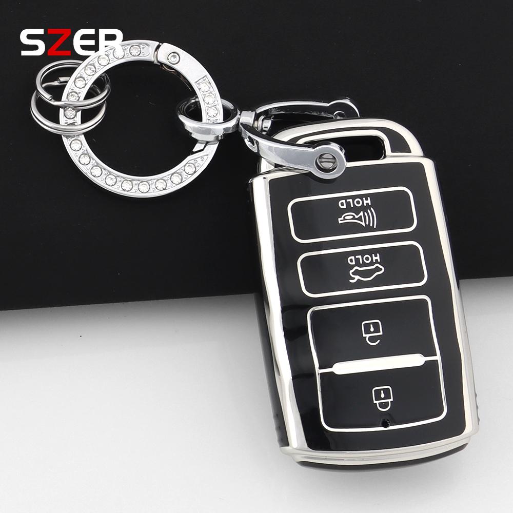 Tpu Car Remote Key Case Cover Shell Fob For Kia Cadenza K7 K-04 Series K9 Sorento K900 Protector Keychain Bag Auto Accessories