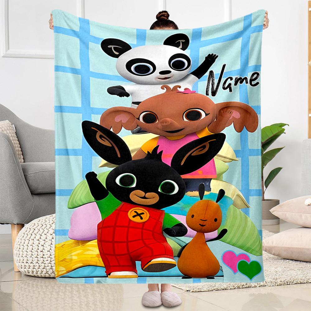 Panda Bunny Friends Blanket Soft & Cozy Great for Sofa Chair Bedding for All Occasions Modern Style Birthday Christmas Gift Blanket