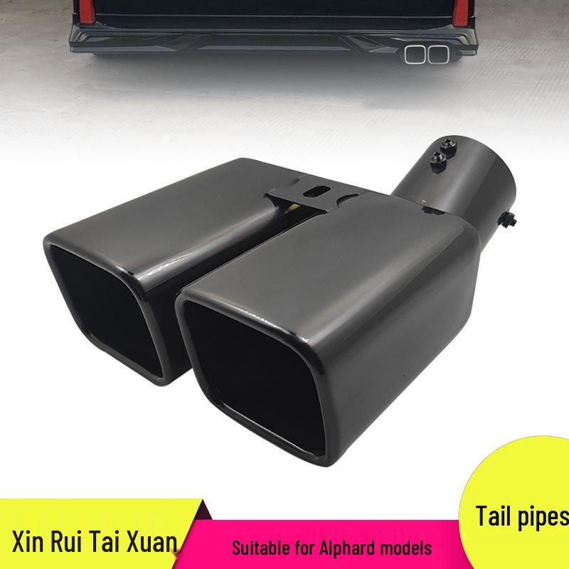 

Насадка выхлопной трубы Toyota Alphard 30 серии с двумя выходами, титаново-черная Stainless Steel Exhaust Pipe