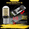 BAU15S PY12W 144SMD Amber LED Canbus Turn Signal Indicator Light Bulbs 12V,2pcs.