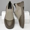 Fashion Fashion Thick Bottom Leather Loafers Shoe Brand Handmade Men Quality Woven Mesh Shoes Breathable Social Masculino Business Shoes