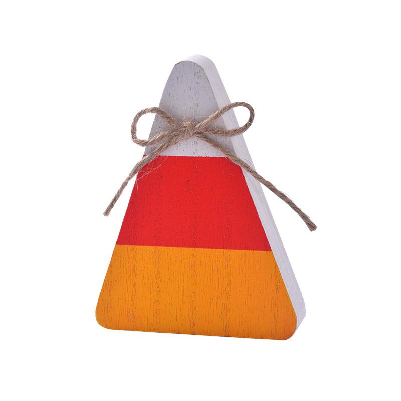 Halloween, Wooden Decorative Ornaments, Home Decor Ornaments, Pumpkins, Bats, Witch Hats, Candies, Layered Tray Ornaments
