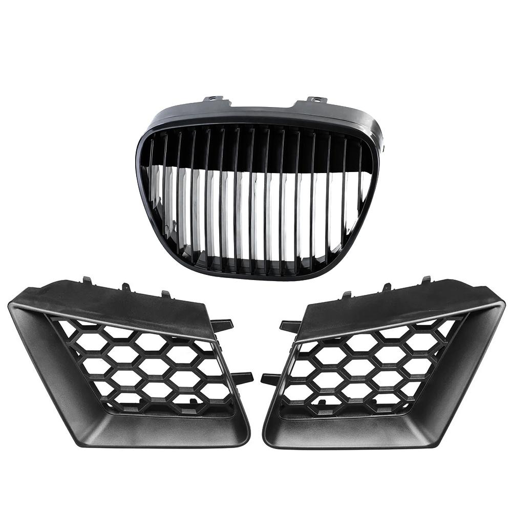For Seat Ibiza Cordoba Type 6L 02-09 Car Front Bumper Grille Racing Grills Honeycomb Mesh Replacement Auto Interior Accessories